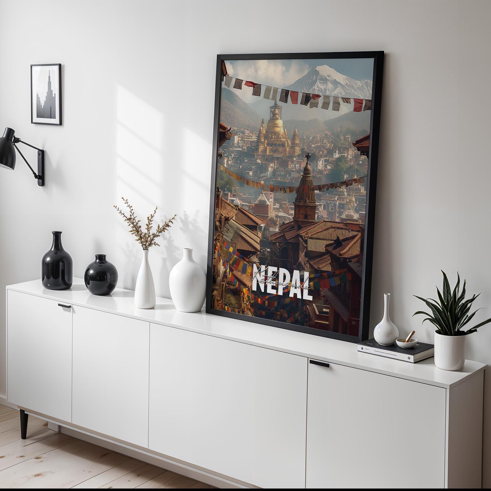 Kathmandu Nepal Temple Print: Vibrant Mountain Wall Art (Digital Download