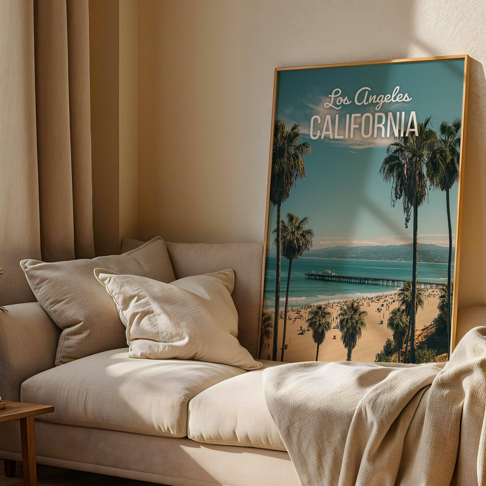 Los Angeles Sunset Cityscape Print: Vibrant California Wall Art (Digital Download)