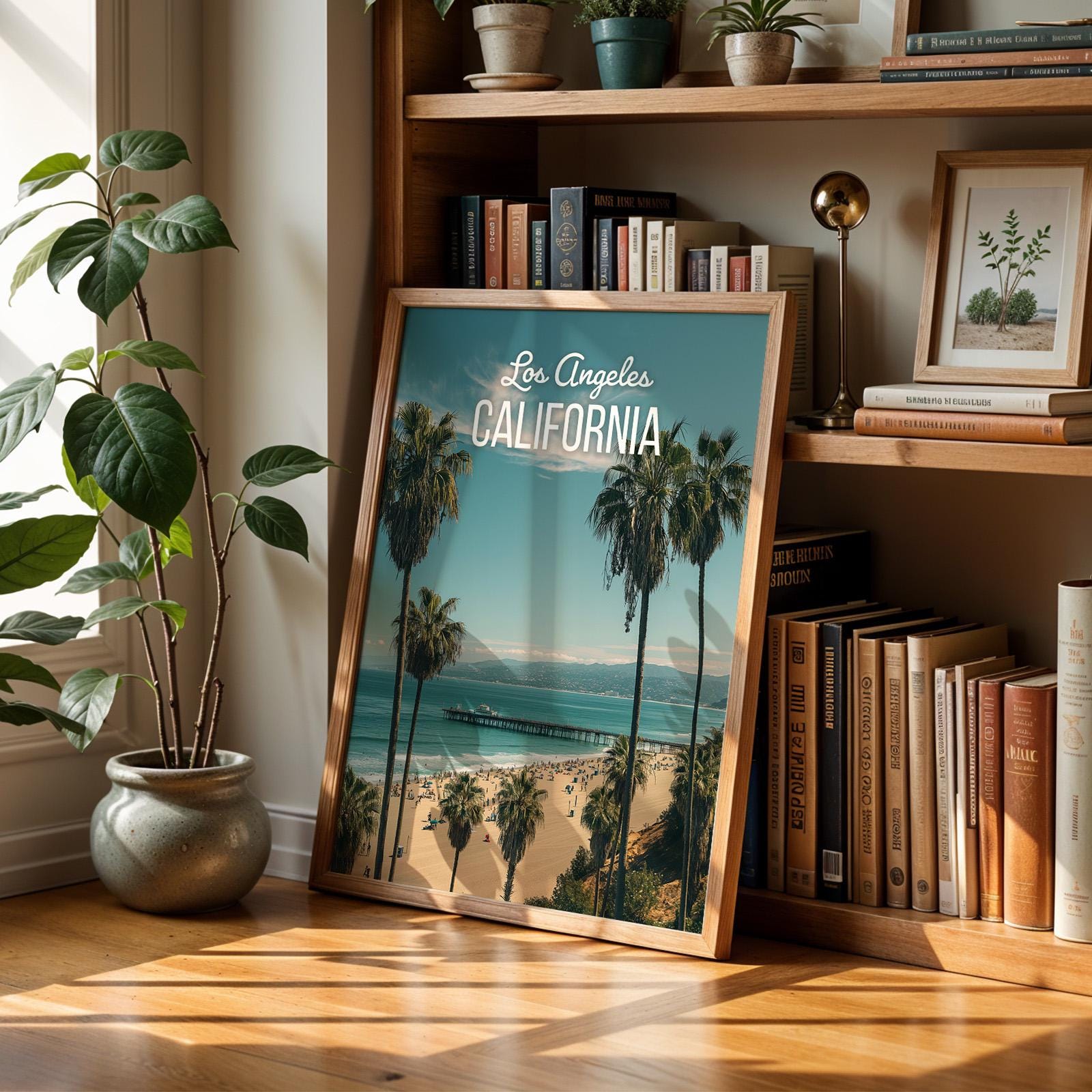 Los Angeles Sunset Cityscape Print: Vibrant California Wall Art (Digital Download)