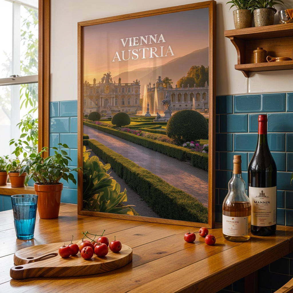 Vienna Palace Garden Print: Austria Cityscape Wall Art (Digital Download)