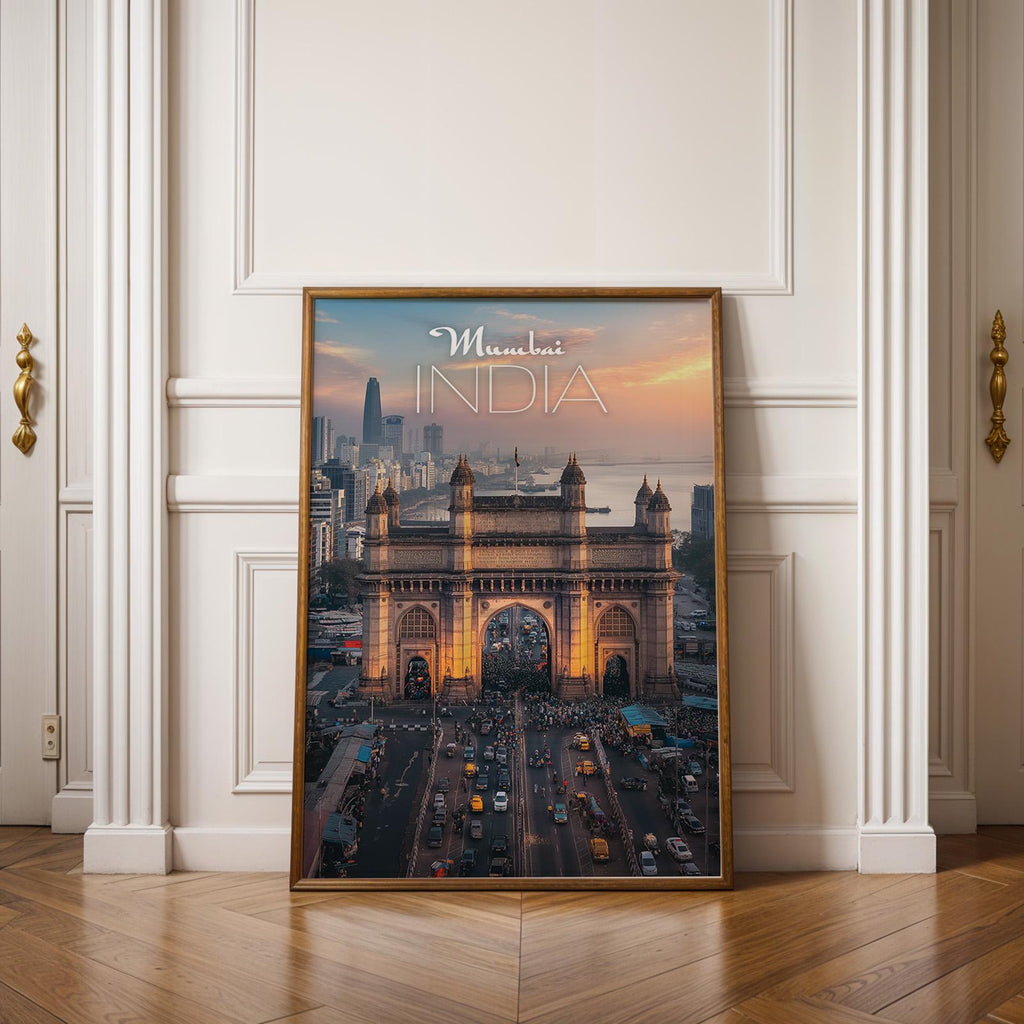 Mumbai Sunset Print: India Gateway Cityscape Wall Art (Digital Download)