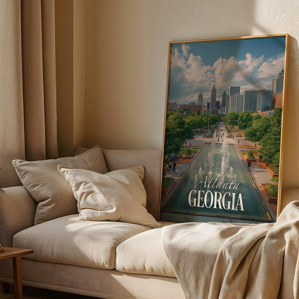 Atlanta Centennial Park Print: Georgia Cityscape Wall Art (Digital Download