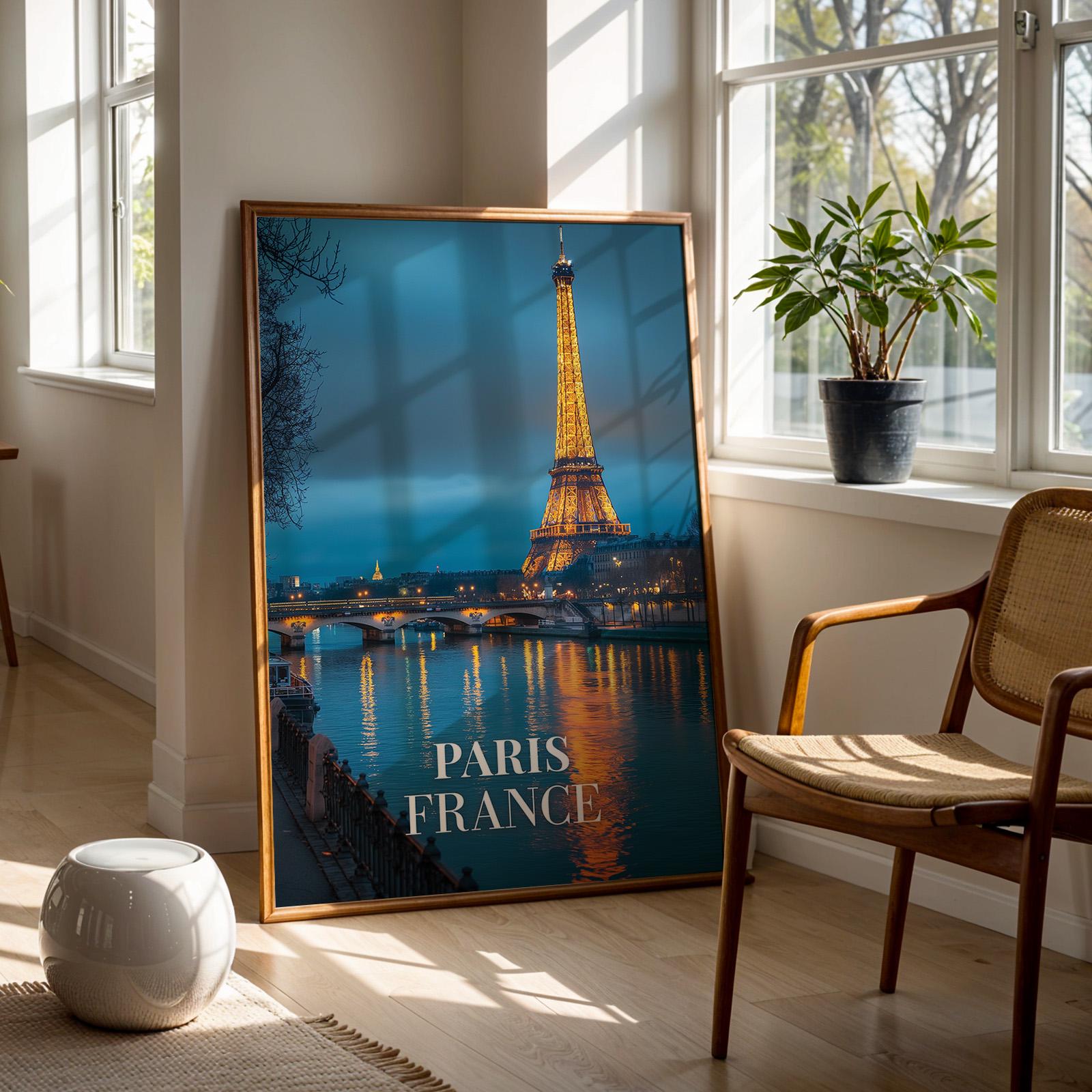 Eiffel Tower Paris Print: Vibrant France Cityscape Wall Art (Digital Download)