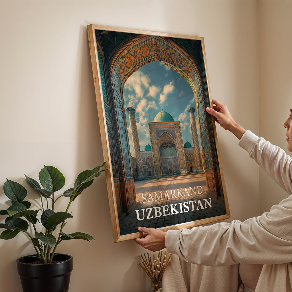 Samarkand Uzbekistan Print: Registan Square Cityscape Wall Art (Digital Download