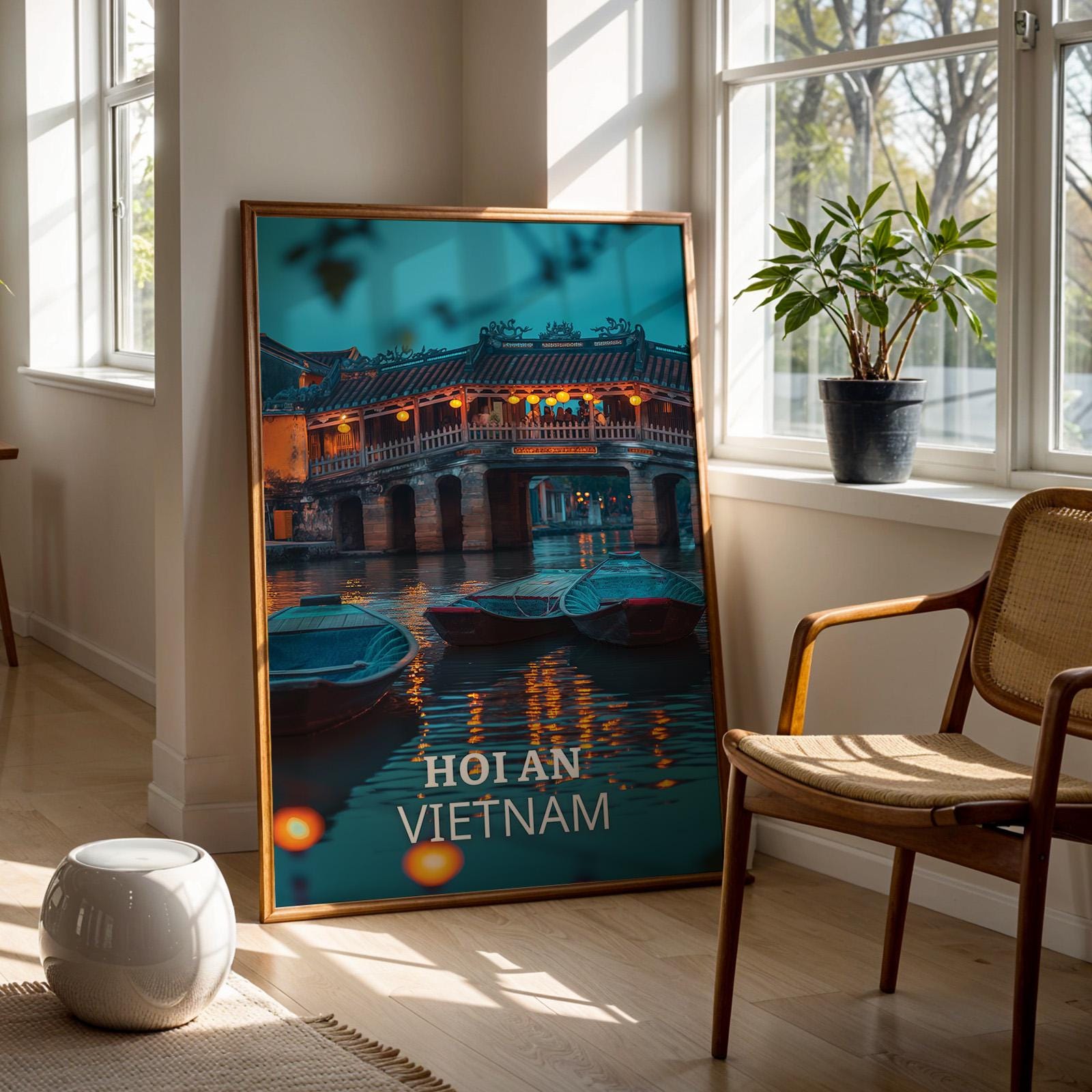 Hoi An Vietnam Print: Japanese Bridge Cityscape Wall Art (Digital Download