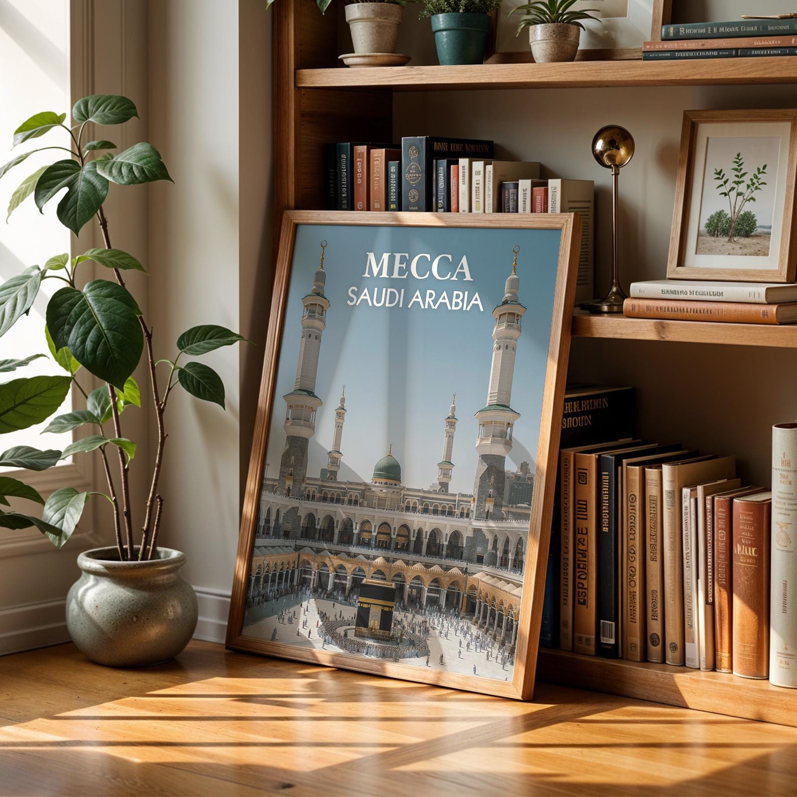 Mecca Grand Mosque Print: Vibrant Saudi Arabia Cityscape (Digital Download)