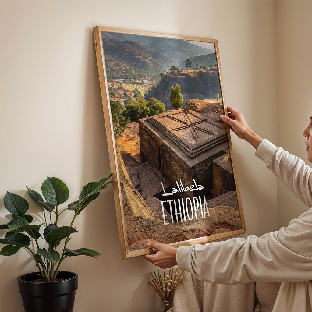 Lalibela Ethiopia Churches Print: Vibrant Landscape Wall Art (Digital Download