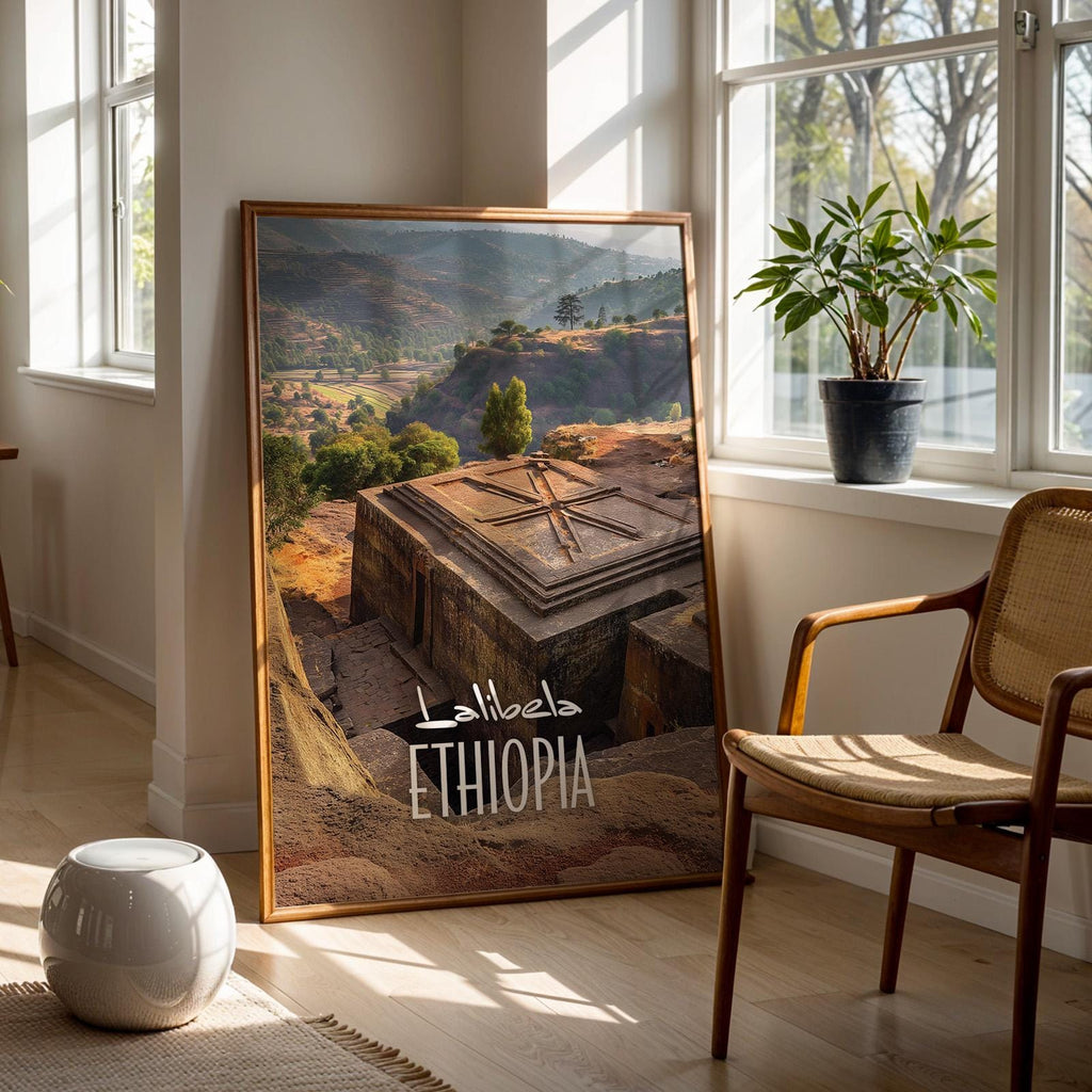 Lalibela Ethiopia Churches Print: Vibrant Landscape Wall Art (Digital Download