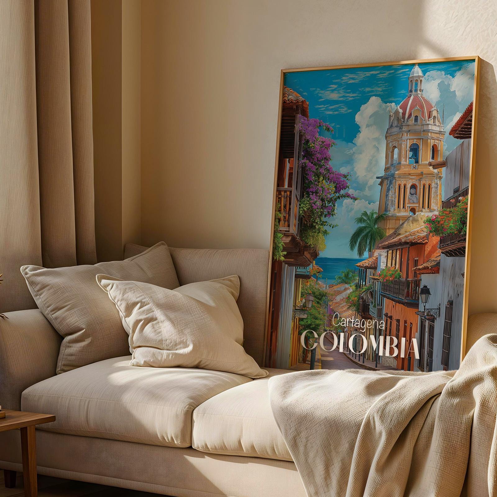 Cartagena Colombia Print: Vibrant Coastal Cityscape (Digital Download)