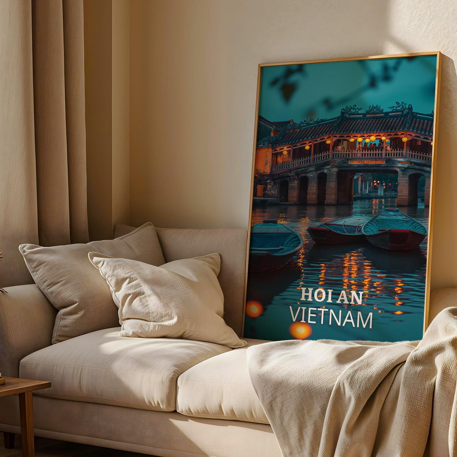 Hoi An Vietnam Print: Japanese Bridge Cityscape Wall Art (Digital Download