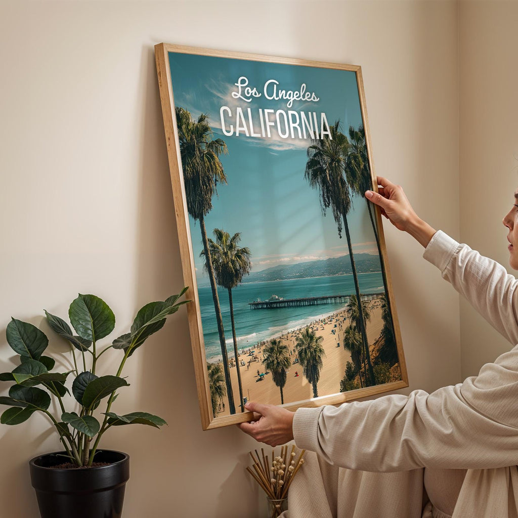 Los Angeles Sunset Cityscape Print: Vibrant California Wall Art (Digital Download)