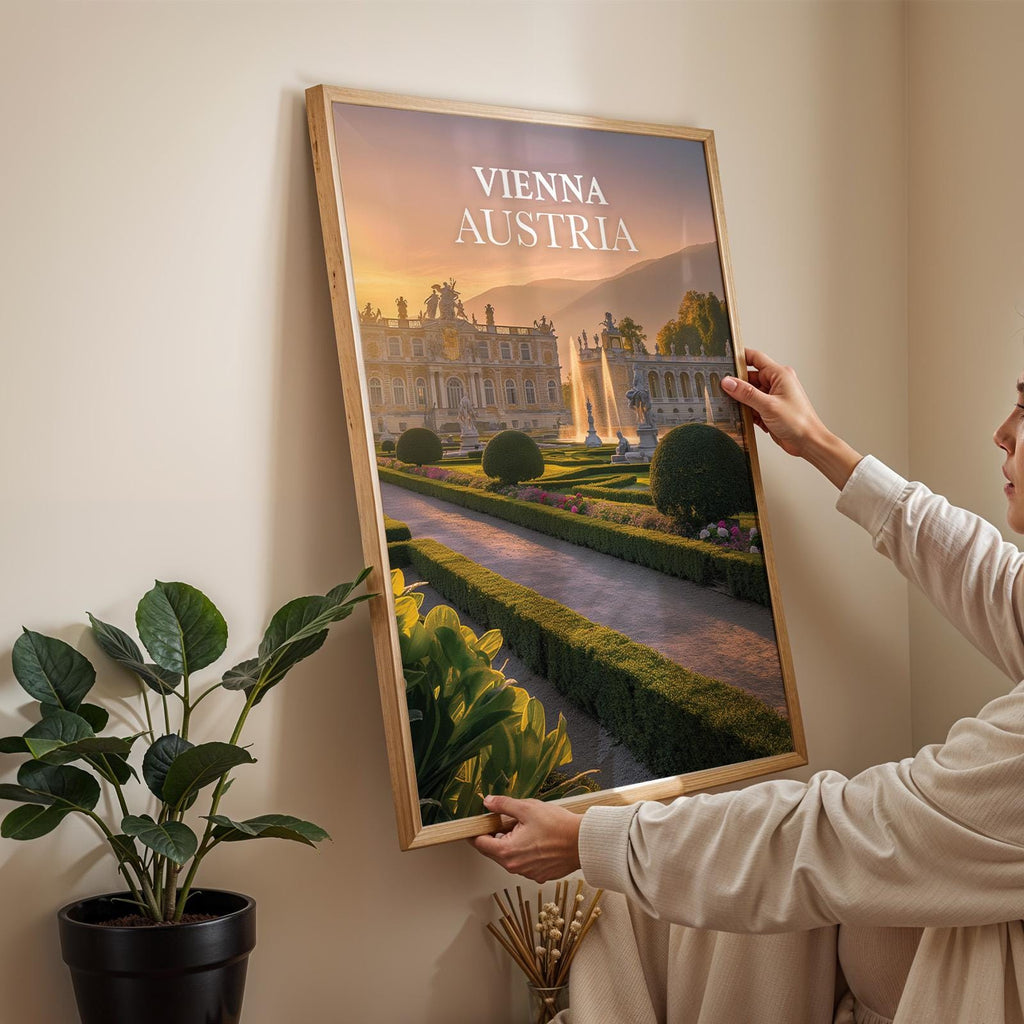 Vienna Palace Garden Print: Austria Cityscape Wall Art (Digital Download)