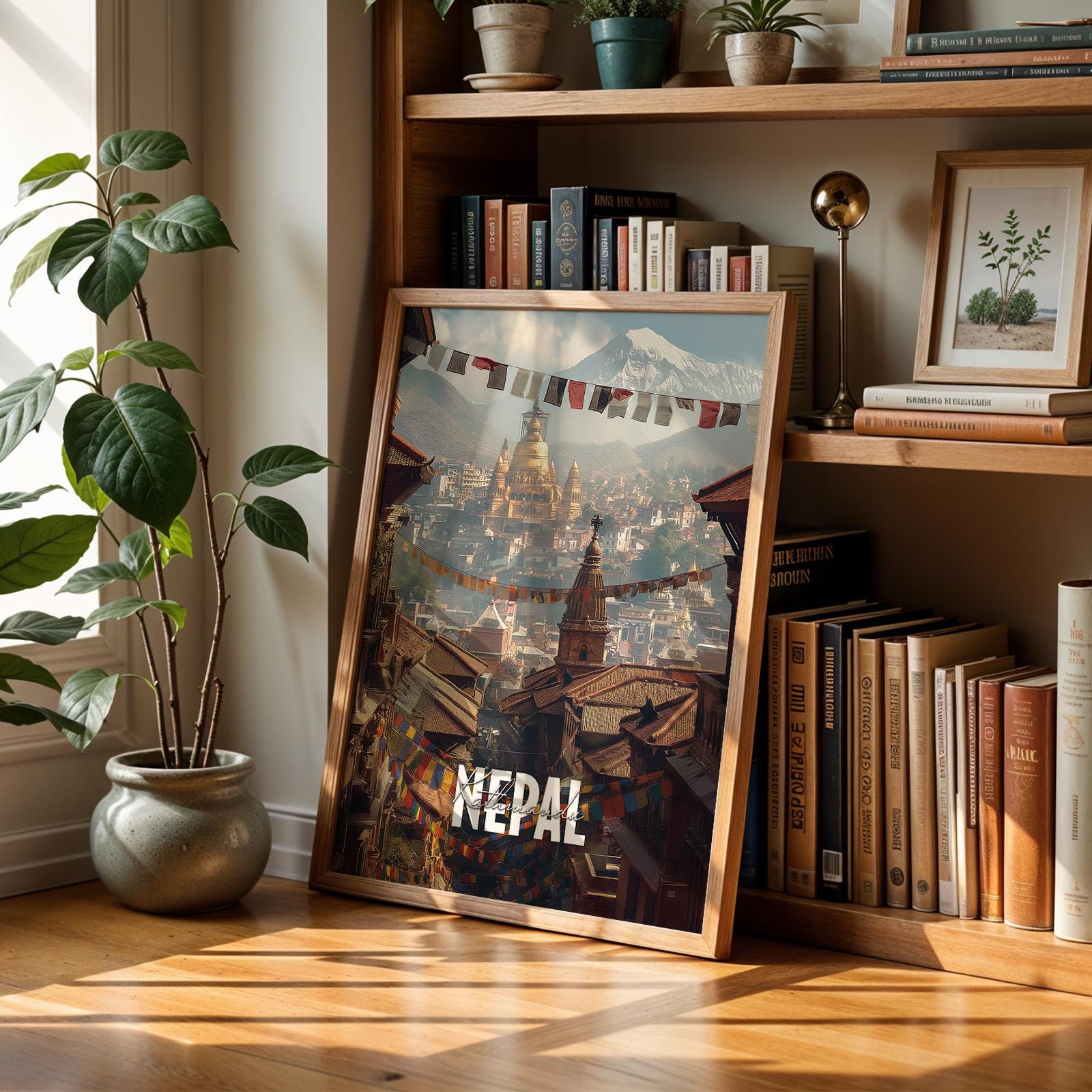 Kathmandu Nepal Temple Print: Vibrant Mountain Wall Art (Digital Download