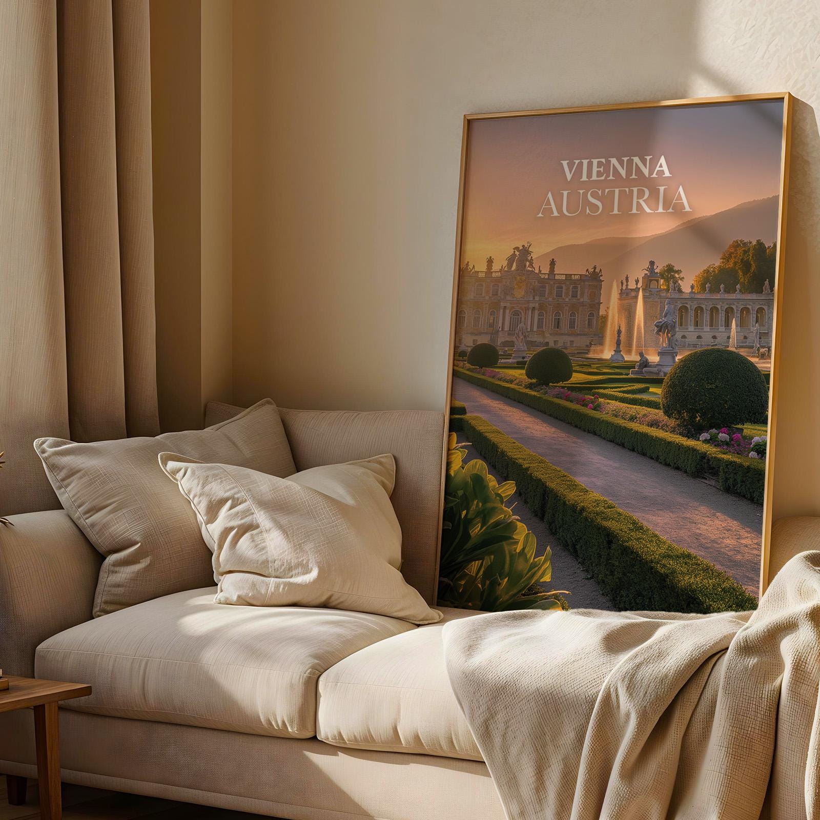 Vienna Palace Garden Print: Austria Cityscape Wall Art (Digital Download)