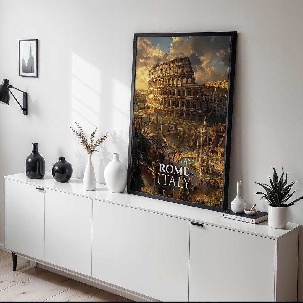 Rome Colosseum Print: Vibrant Italy Cityscape Wall Art (Digital Download)