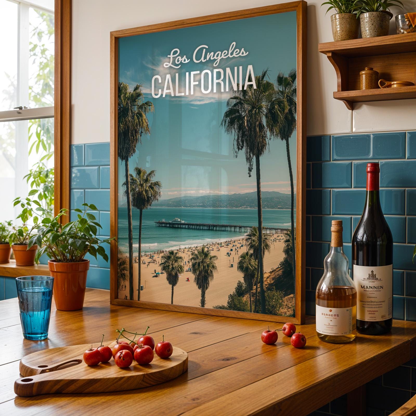 Los Angeles Sunset Cityscape Print: Vibrant California Wall Art (Digital Download)