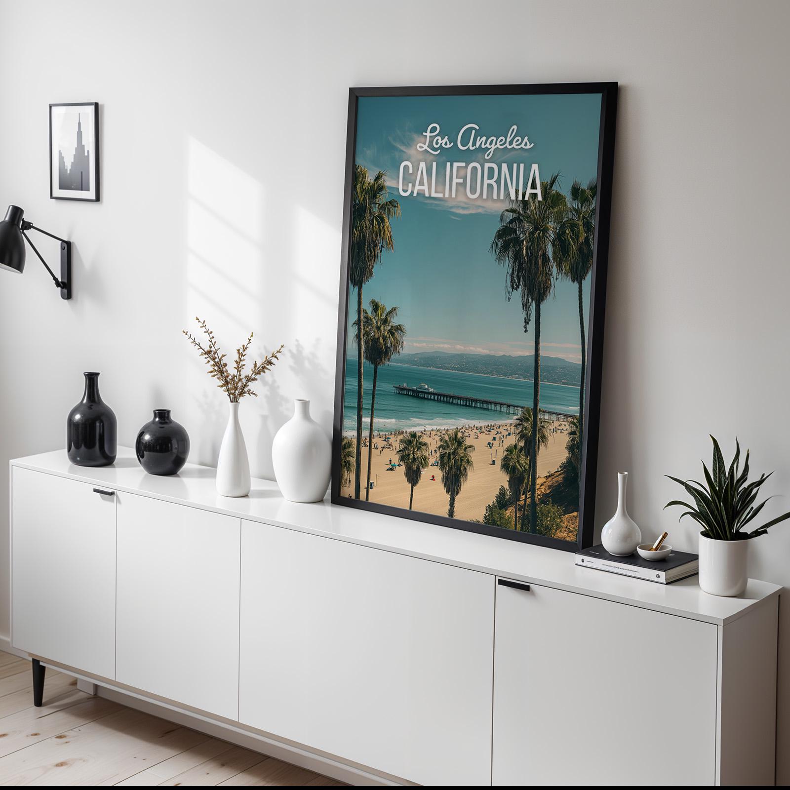 Los Angeles Sunset Cityscape Print: Vibrant California Wall Art (Digital Download)