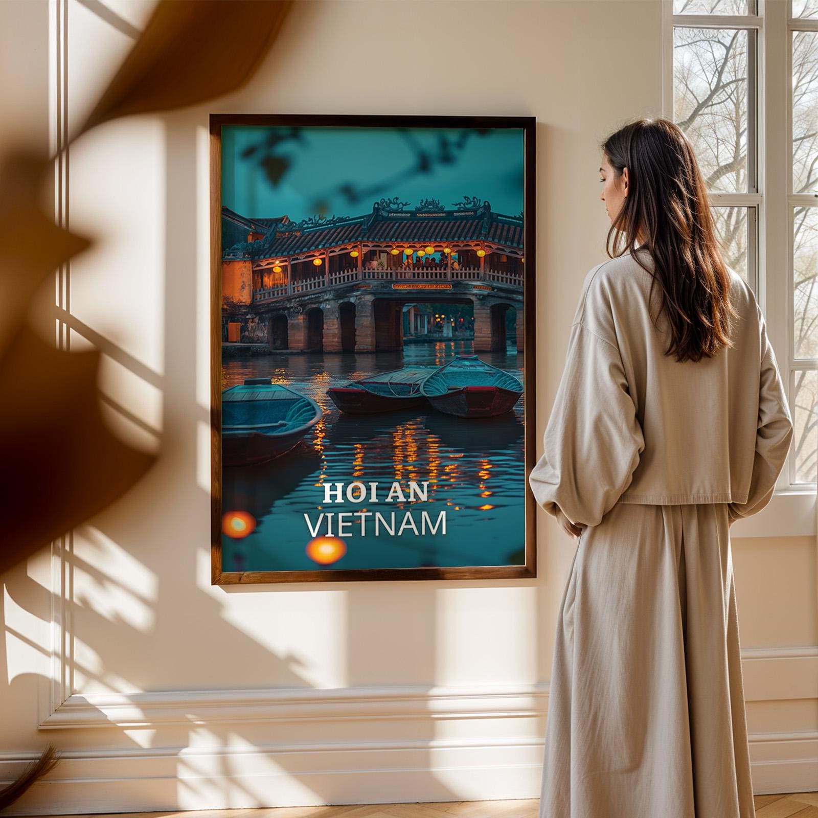 Hoi An Vietnam Print: Japanese Bridge Cityscape Wall Art (Digital Download