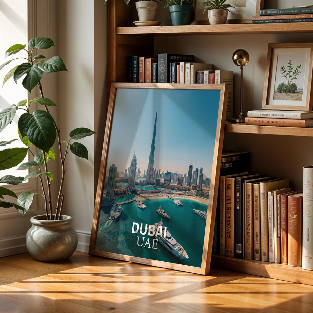 Dubai Burj Khalifa Print: UAE Desert Cityscape Wall Art (Digital Download)