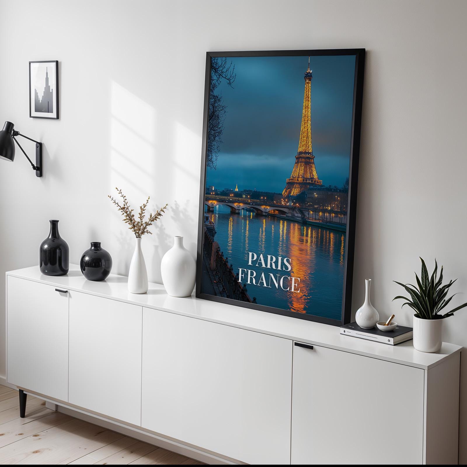 Eiffel Tower Paris Print: Vibrant France Cityscape Wall Art (Digital Download)
