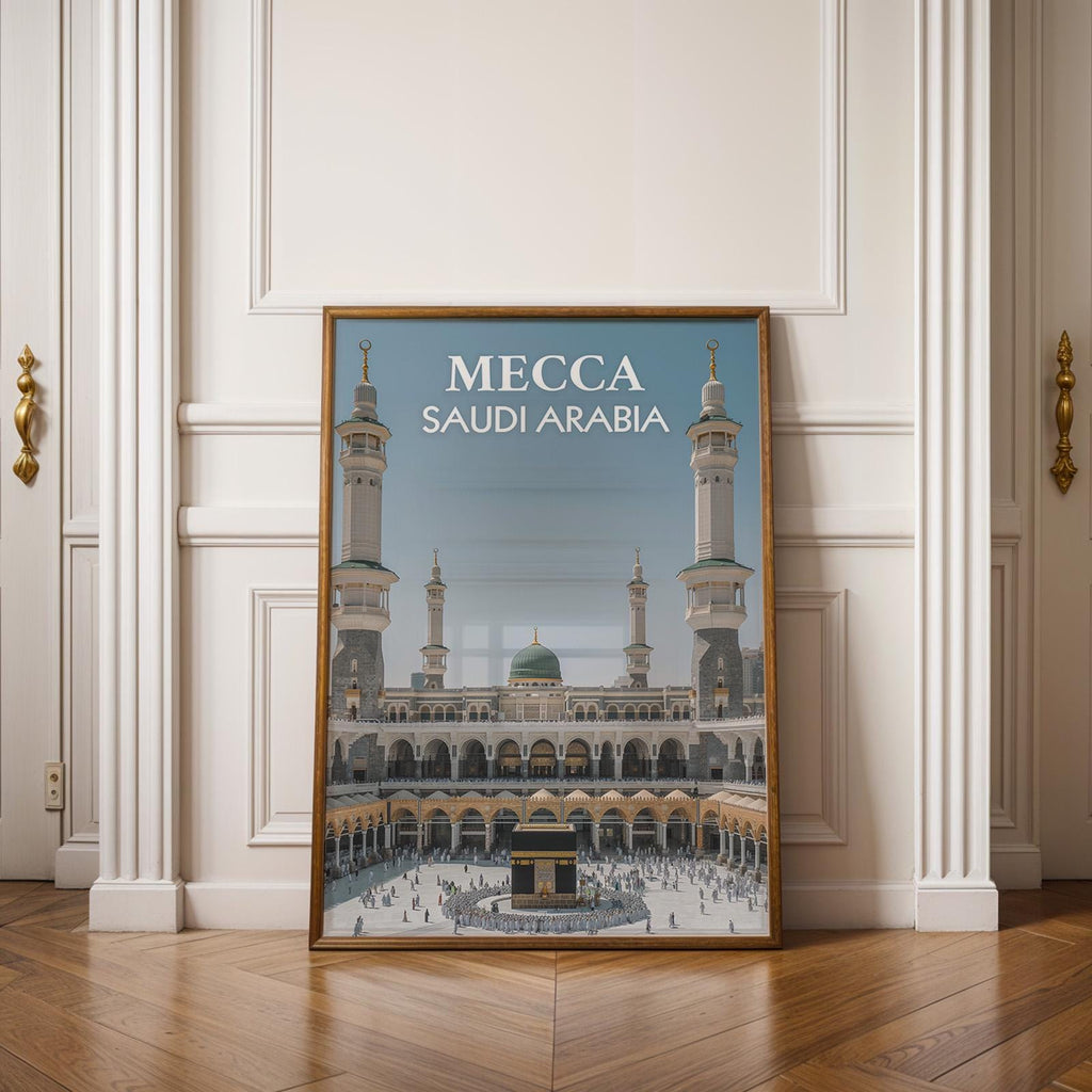 Mecca Grand Mosque Print: Vibrant Saudi Arabia Cityscape (Digital Download)
