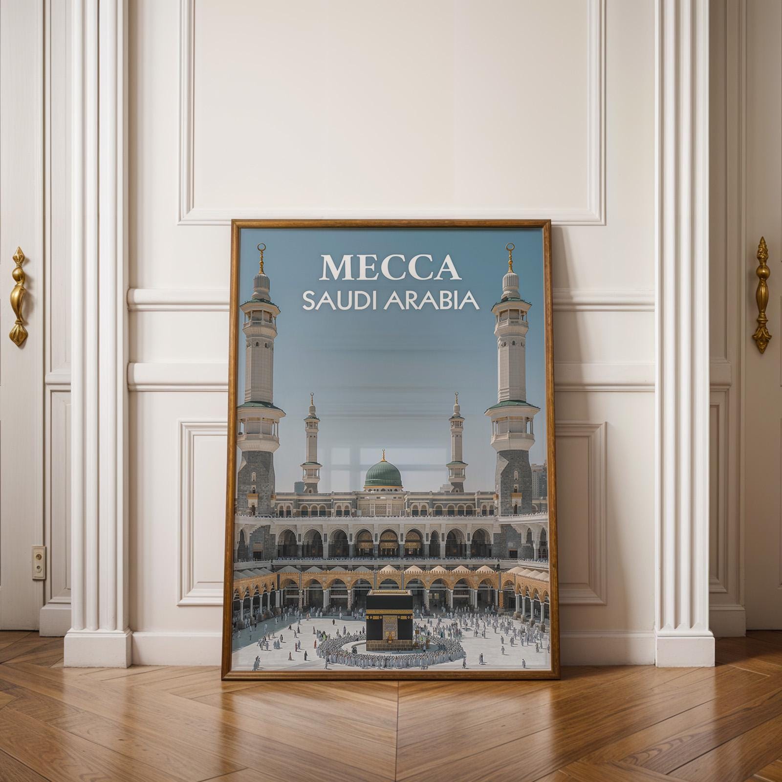 Mecca Grand Mosque Print: Vibrant Saudi Arabia Cityscape (Digital Download)