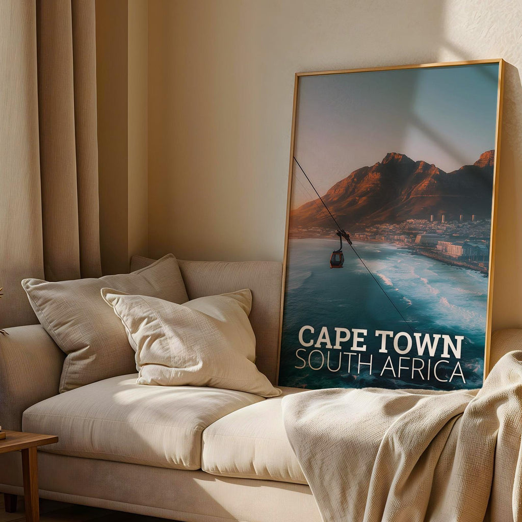 Cape Town Table Mountain Print: South Africa Landscape Art (Digital Download)
