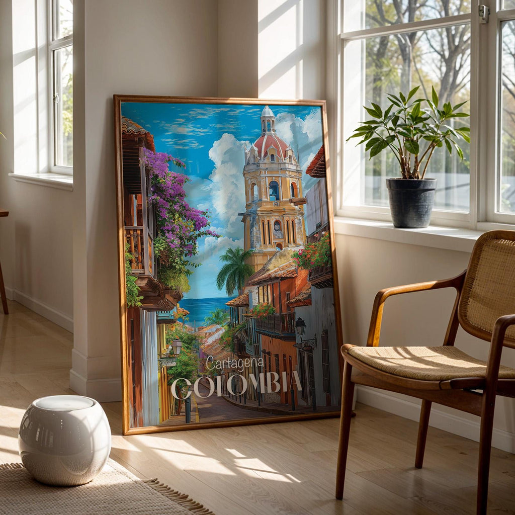 Cartagena Colombia Print: Vibrant Coastal Cityscape (Digital Download)