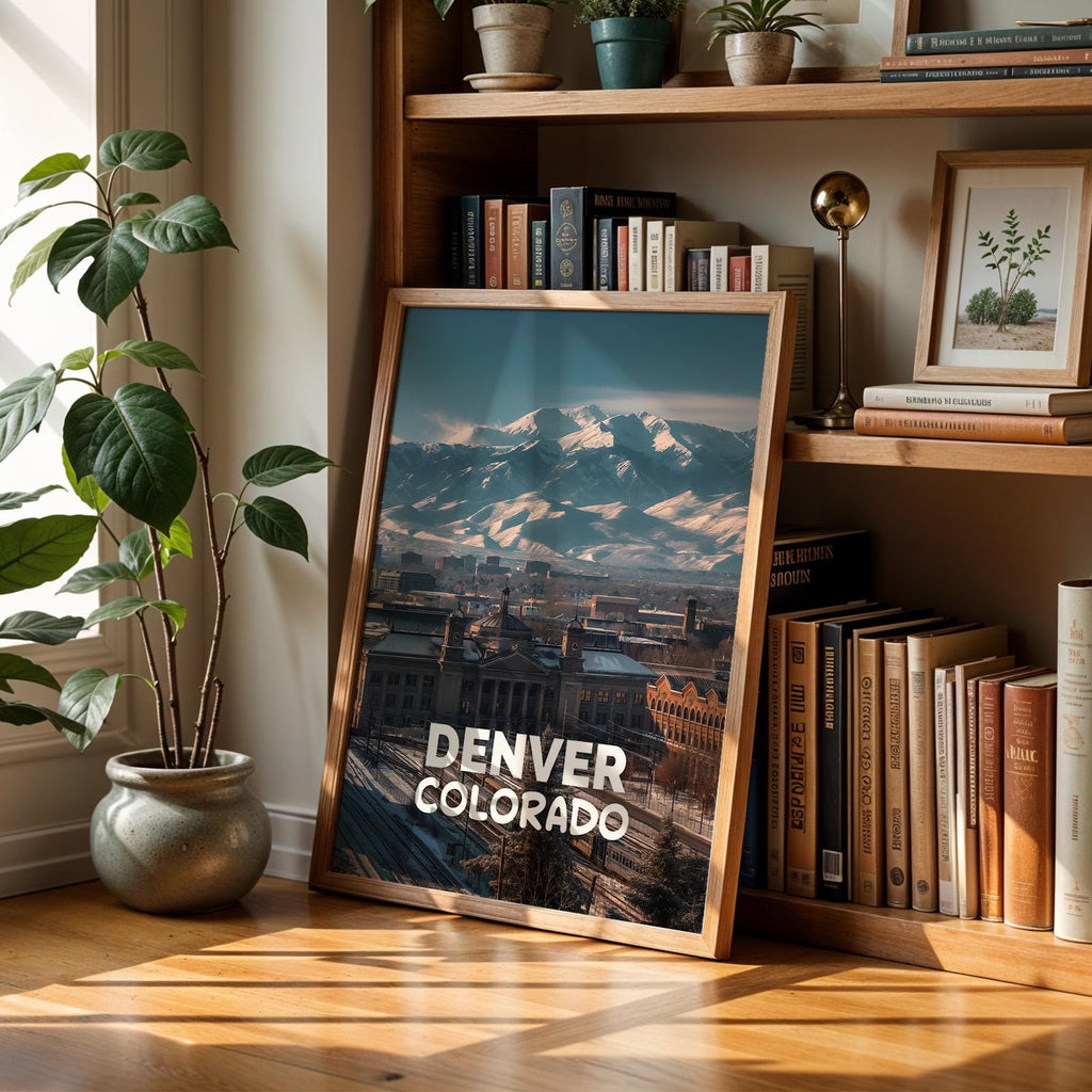 Denver Union Station Print: Colorado Mountain Cityscape Wall Art (Digital Download)