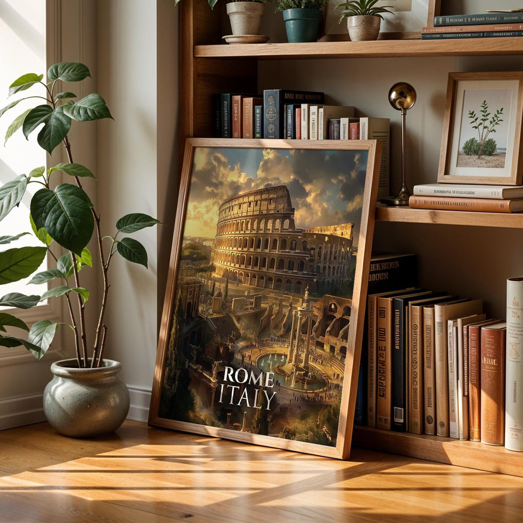 Rome Colosseum Print: Vibrant Italy Cityscape Wall Art (Digital Download)