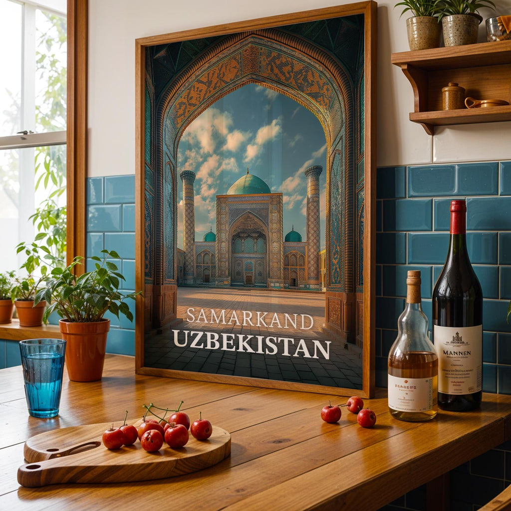 Samarkand Uzbekistan Print: Registan Square Cityscape Wall Art (Digital Download