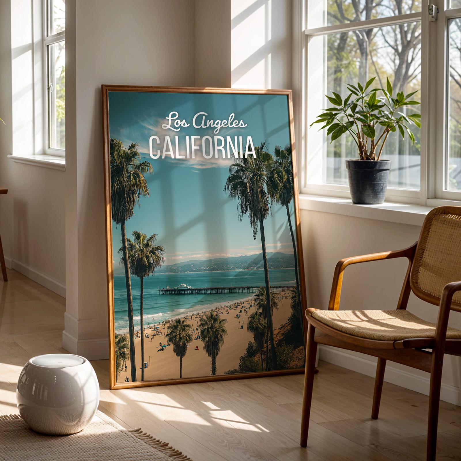 Los Angeles Sunset Cityscape Print: Vibrant California Wall Art (Digital Download)