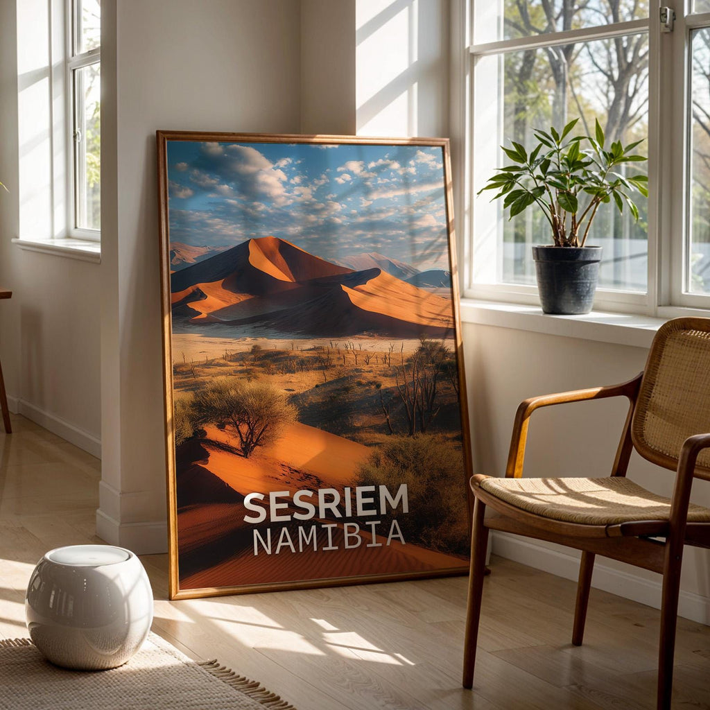 Namibia Sossusvlei Dunes Print: Vibrant African Landscape Wall Art (Digital Download)