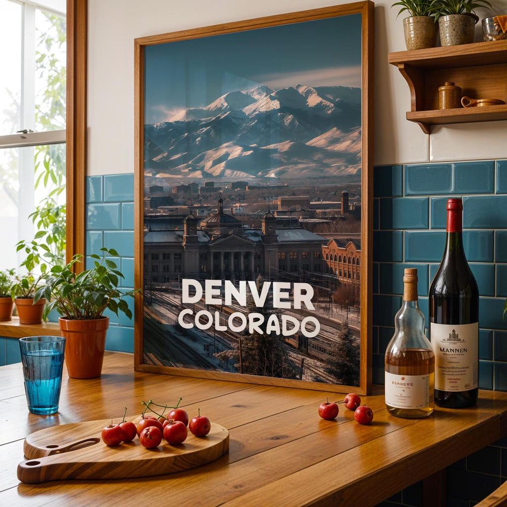Denver Union Station Print: Colorado Mountain Cityscape Wall Art (Digital Download)