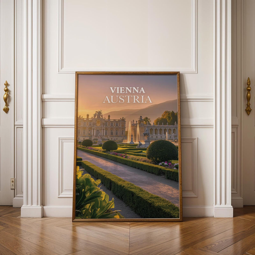 Vienna Palace Garden Print: Austria Cityscape Wall Art (Digital Download)
