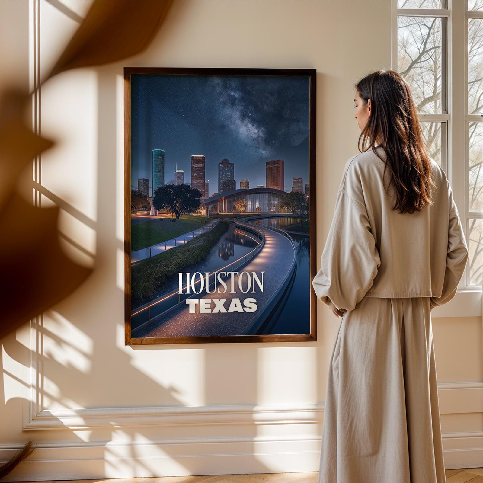 Houston Space Center Skyline Print: Vibrant Texas Wall Art (Digital Download)