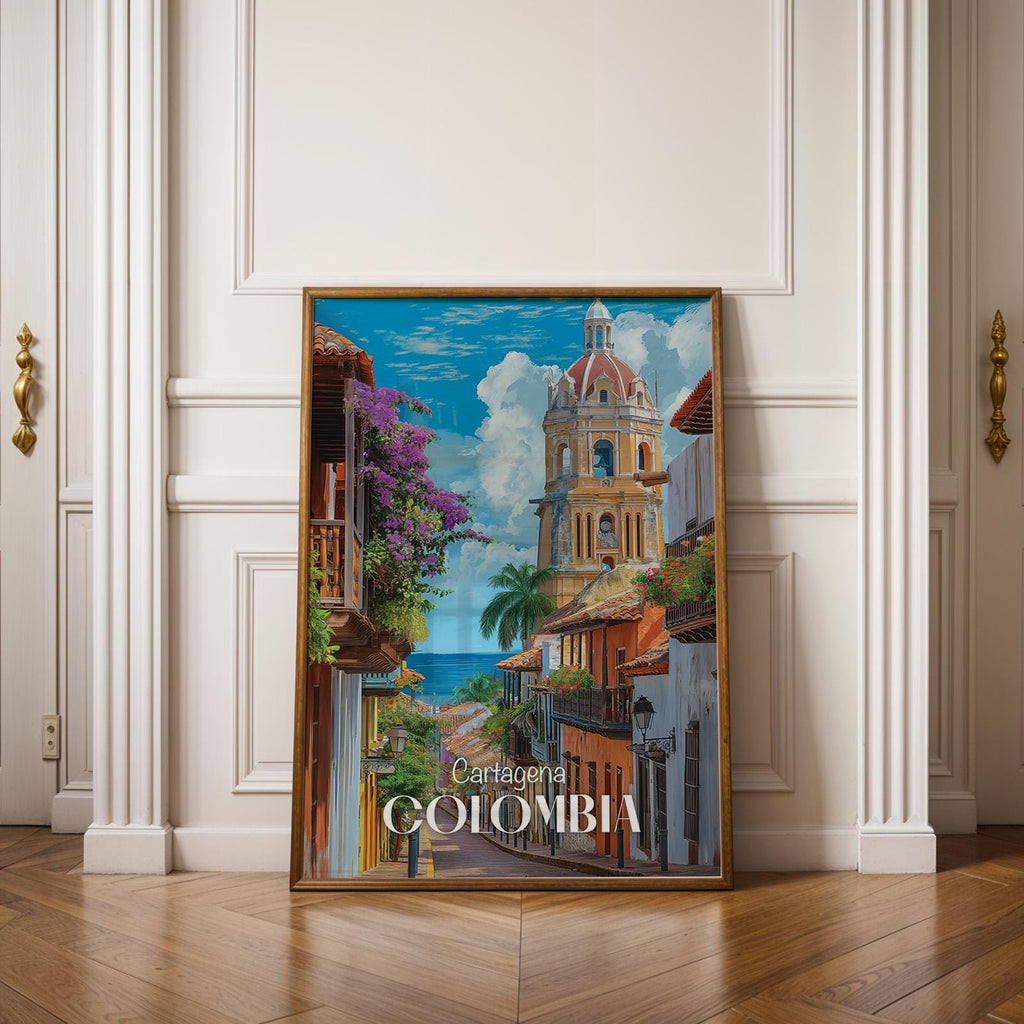 Cartagena Colombia Print: Vibrant Coastal Cityscape (Digital Download)