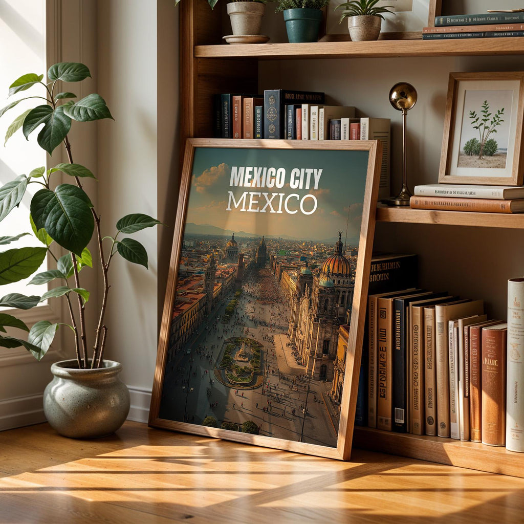 Mexico City Zócalo Palace Print: Vibrant Cityscape Wall Art (Digital Download)