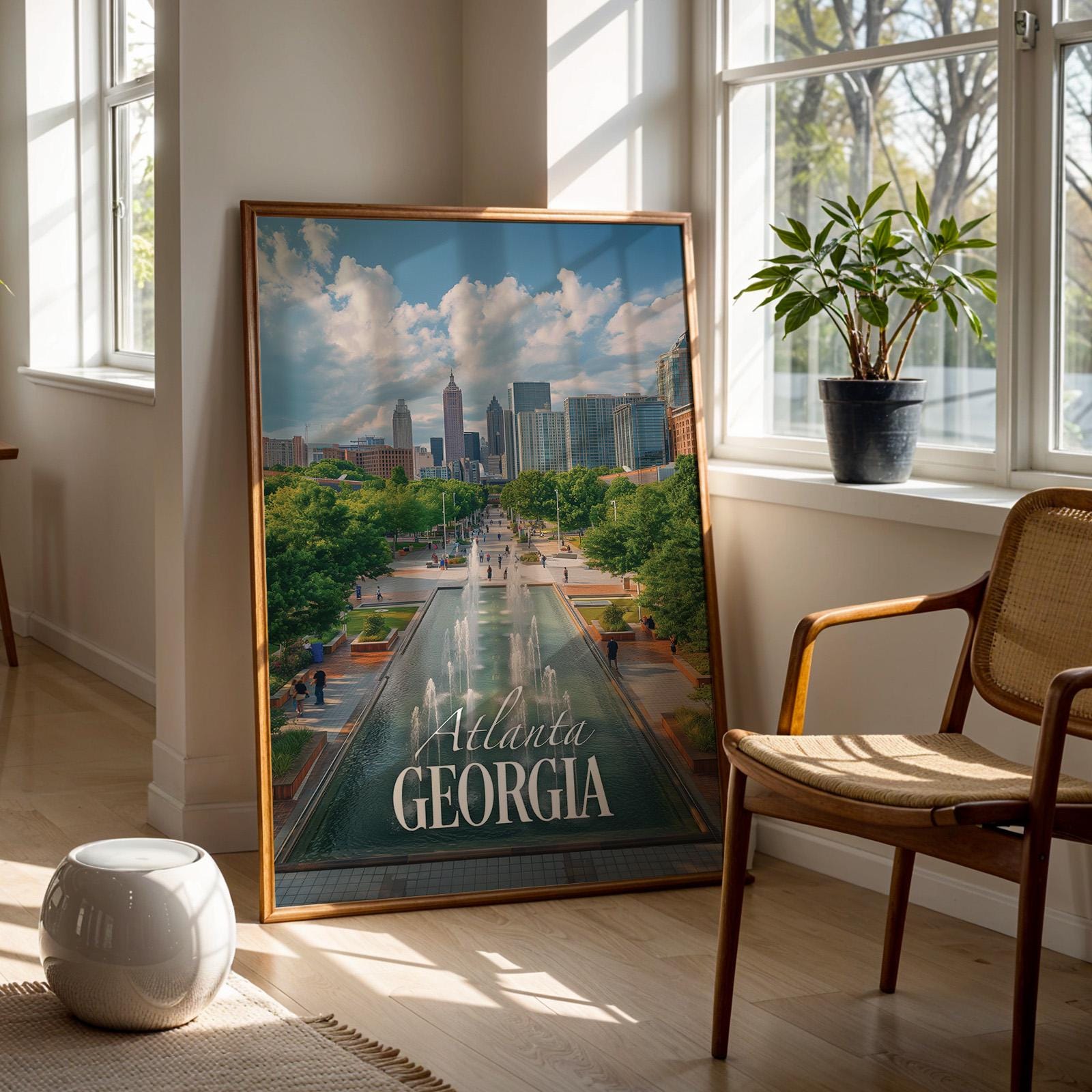 Atlanta Centennial Park Print: Georgia Cityscape Wall Art (Digital Download