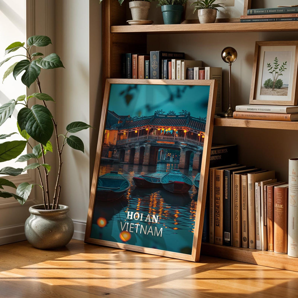 Hoi An Vietnam Print: Japanese Bridge Cityscape Wall Art (Digital Download