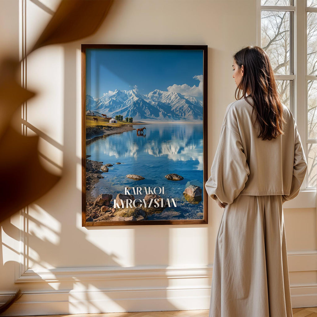 Kyrgyzstan Landscape Print: Issyk-Kul Lake, Karakol (Digital Download)