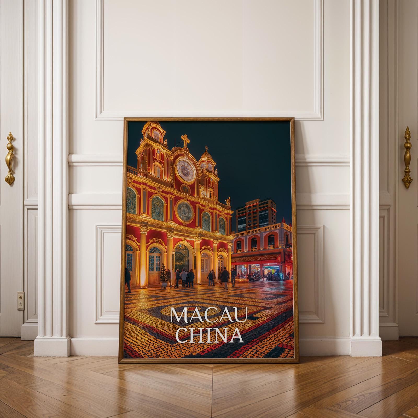 Macau China Ruins Print: Vibrant Cityscape Wall Art (Digital Download)