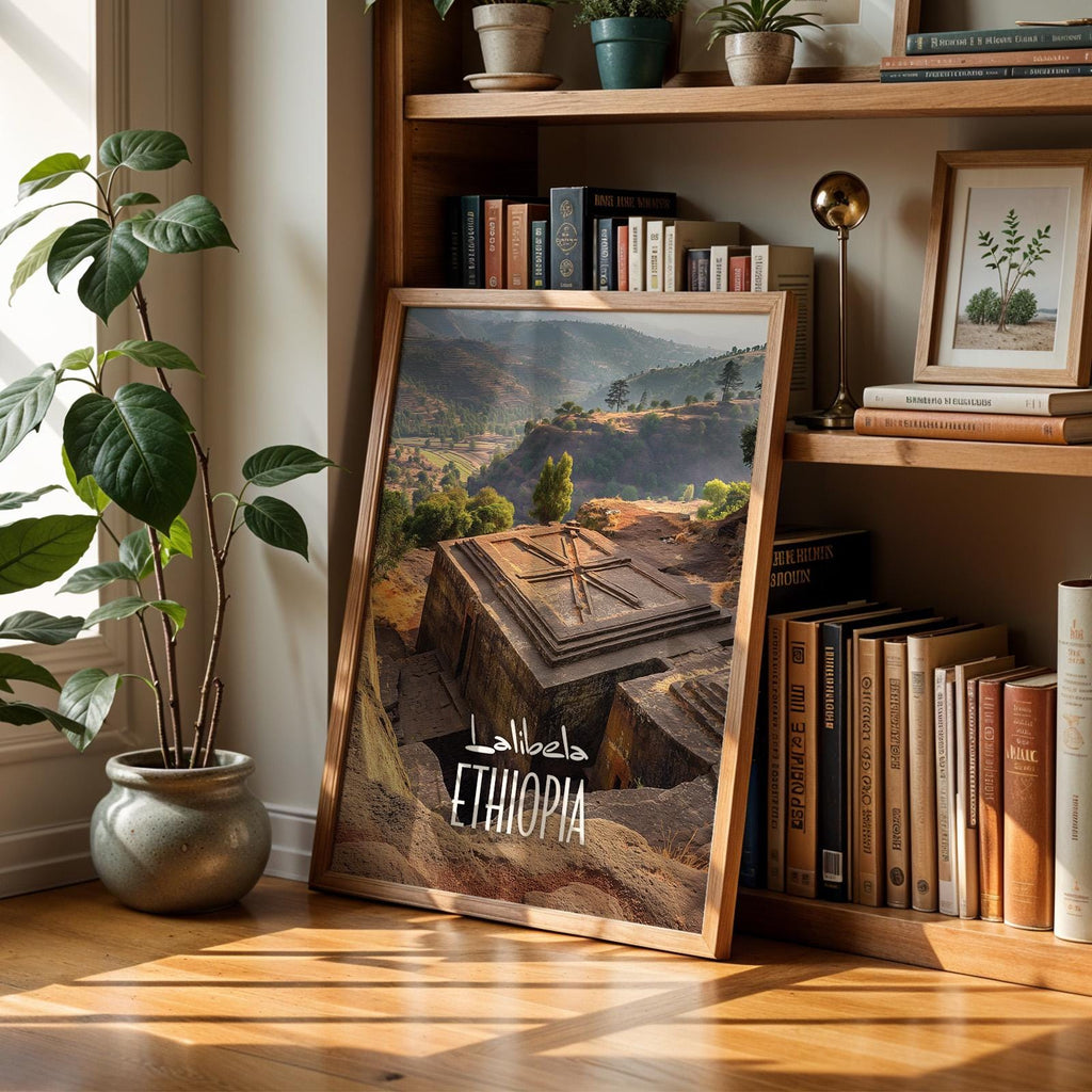 Lalibela Ethiopia Churches Print: Vibrant Landscape Wall Art (Digital Download