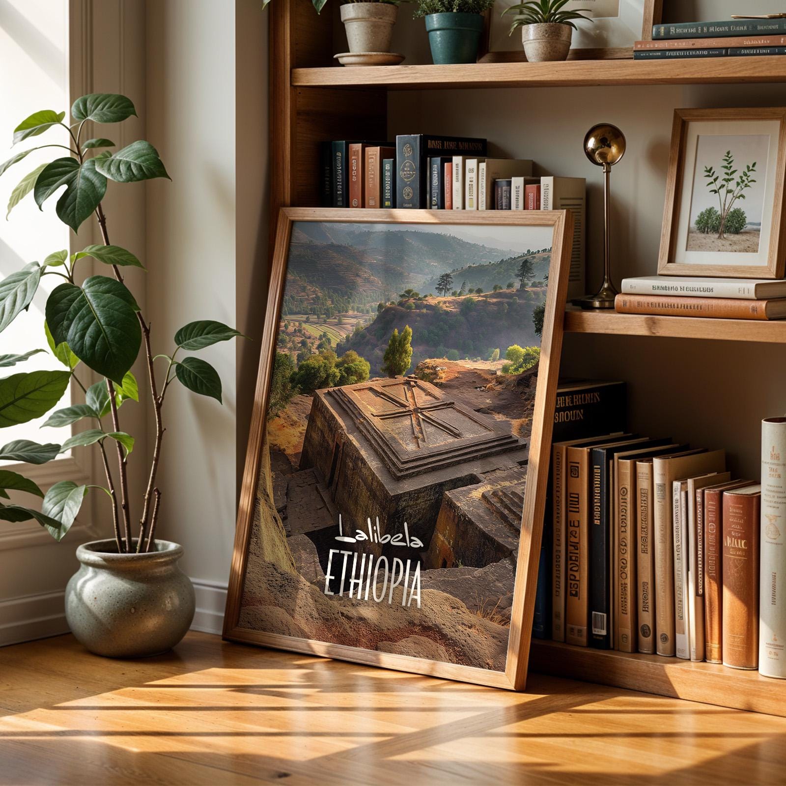 Lalibela Ethiopia Churches Print: Vibrant Landscape Wall Art (Digital Download