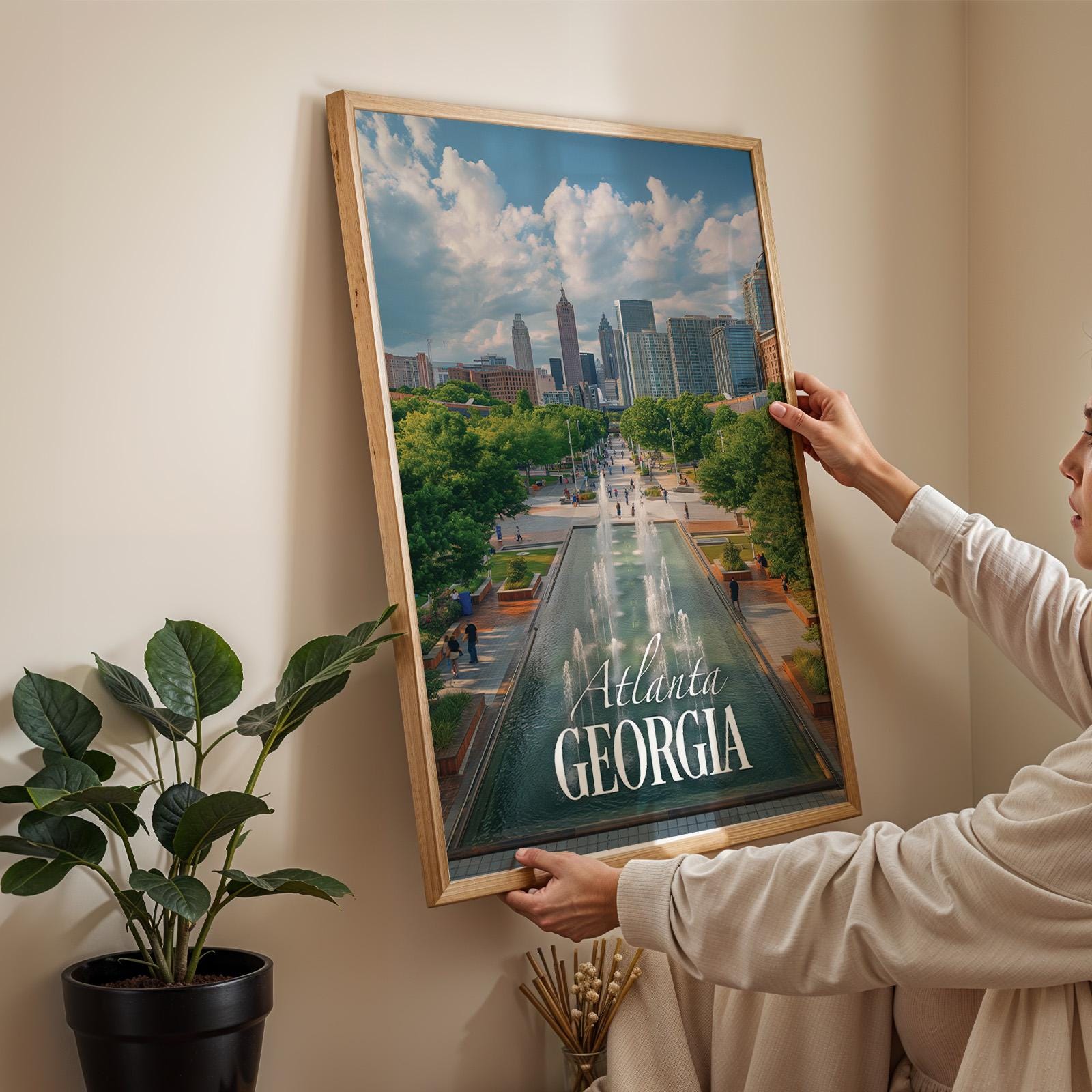 Atlanta Centennial Park Print: Georgia Cityscape Wall Art (Digital Download
