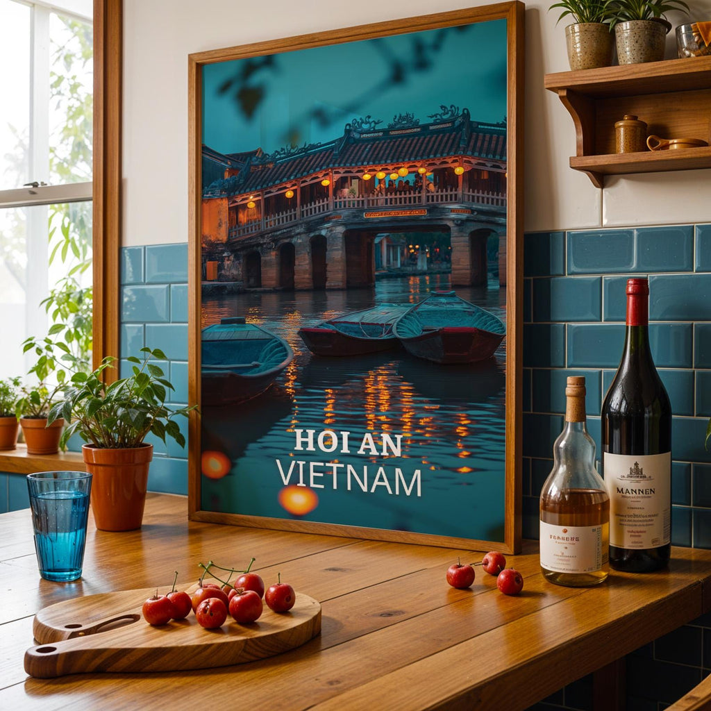 Hoi An Vietnam Print: Japanese Bridge Cityscape Wall Art (Digital Download