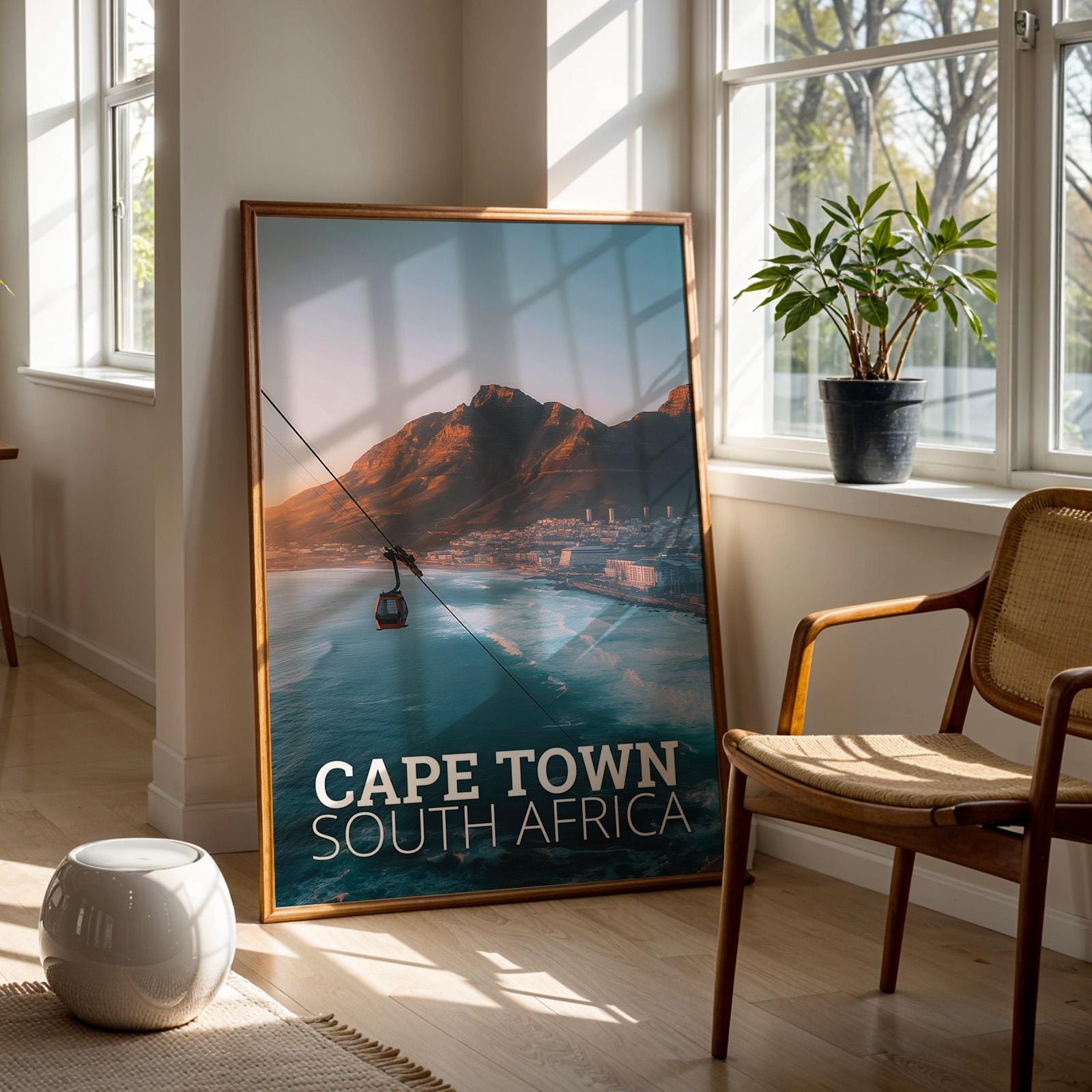 Cape Town Table Mountain Print: South Africa Landscape Art (Digital Download)