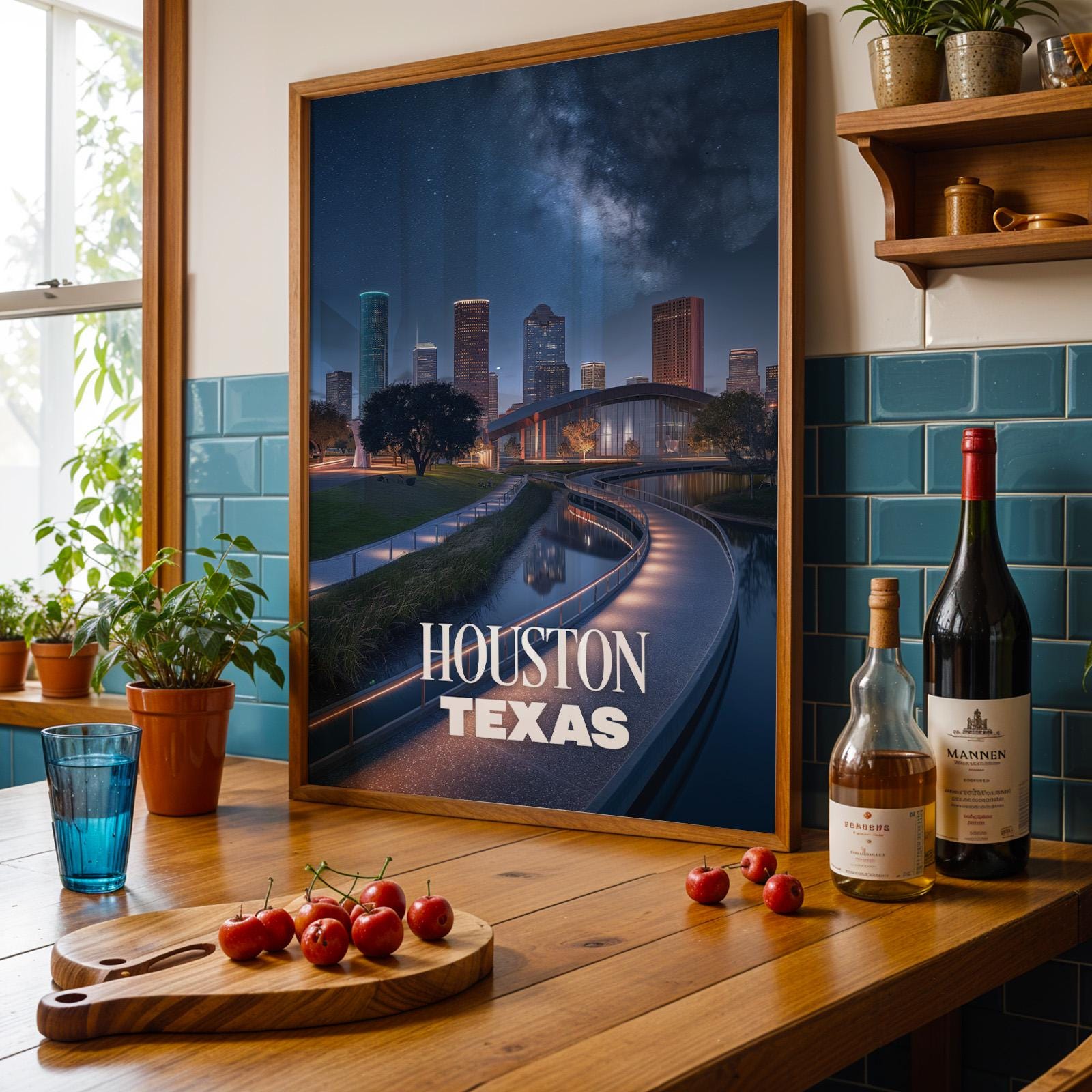 Houston Space Center Skyline Print: Vibrant Texas Wall Art (Digital Download)