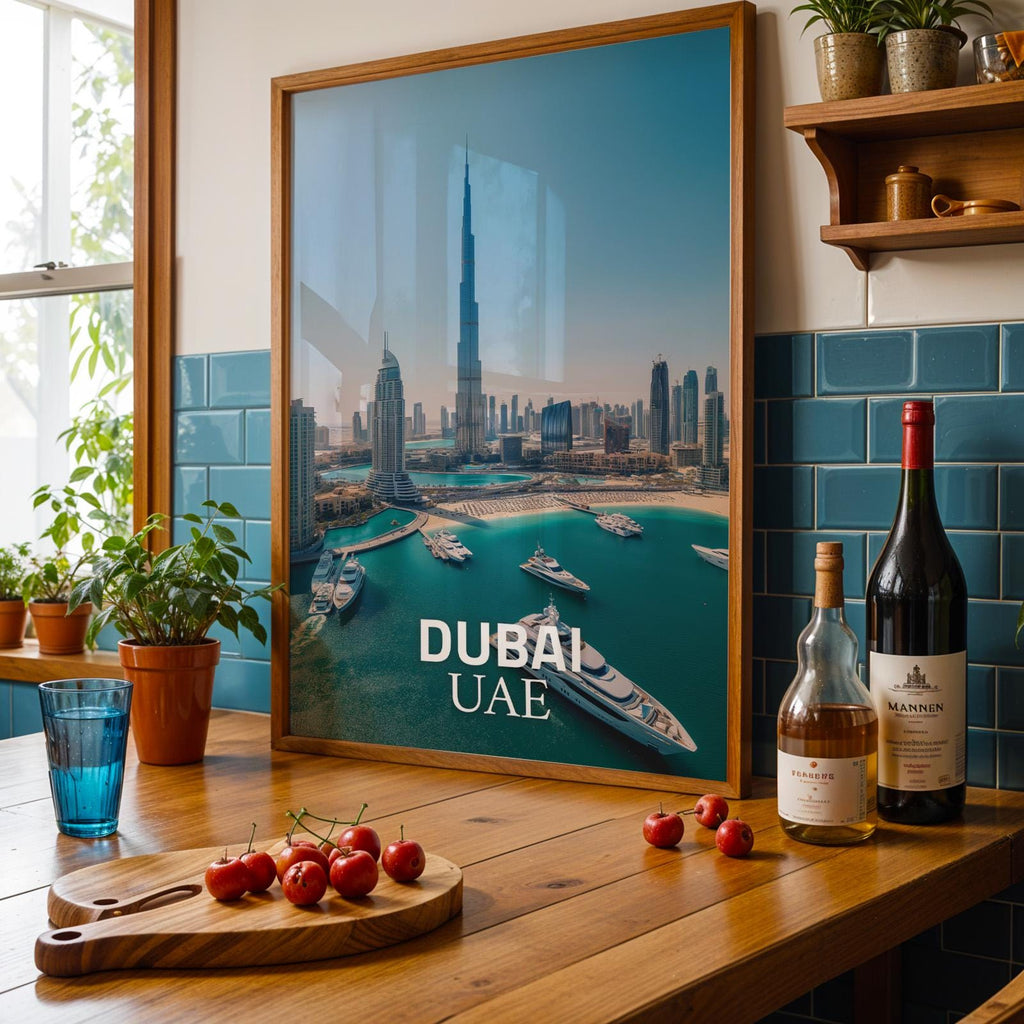 Dubai Burj Khalifa Print: UAE Desert Cityscape Wall Art (Digital Download)