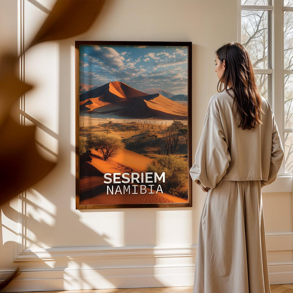 Namibia Sossusvlei Dunes Print: Vibrant African Landscape Wall Art (Digital Download)